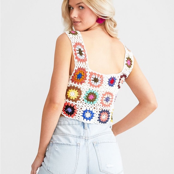 Colorful Crochet Women Top - Picture 2 of 4